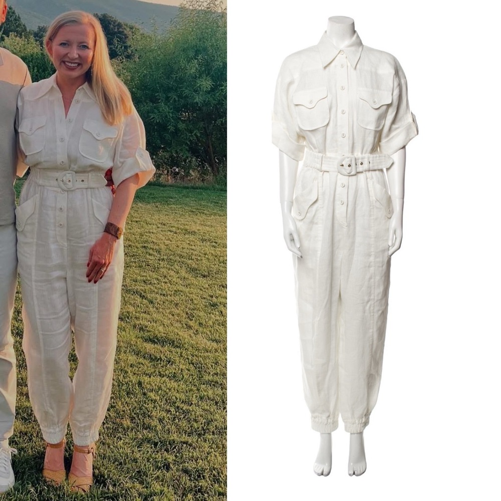 Zimmermann White Linen Jumpsuit